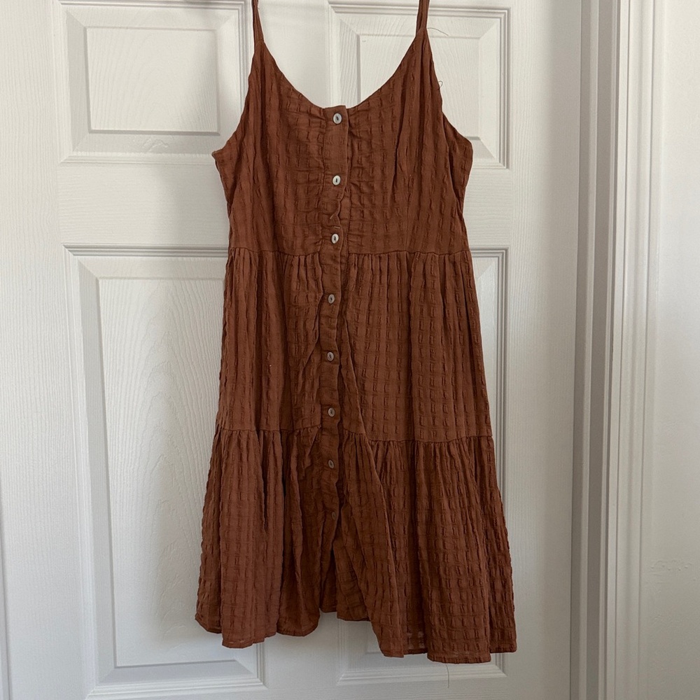 Brown Button-Down Sundress